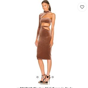 x REVOLVE Bleeker Midi Dress in Nude
Michael Costello